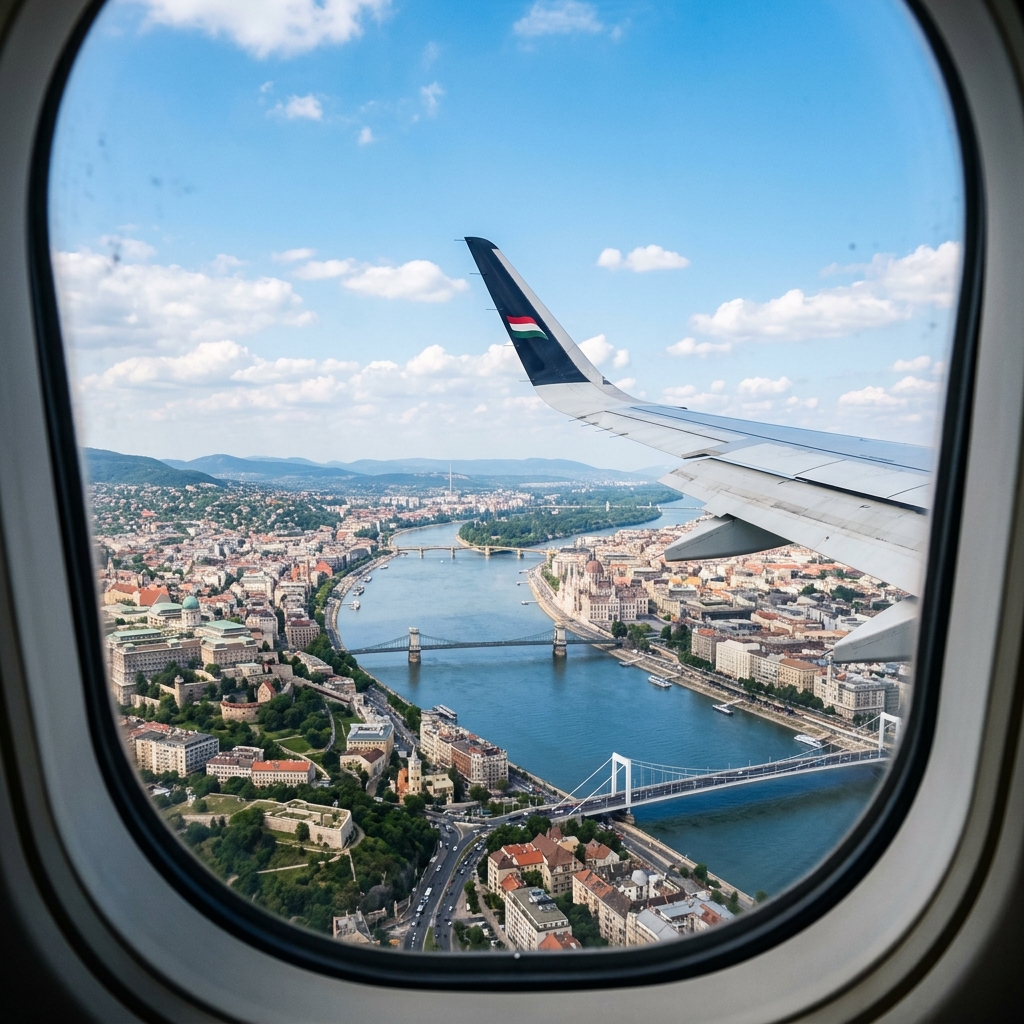 Aerial view of Budapest
